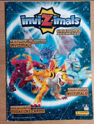Álbum Invizimals vacío + revista + juego de cartas