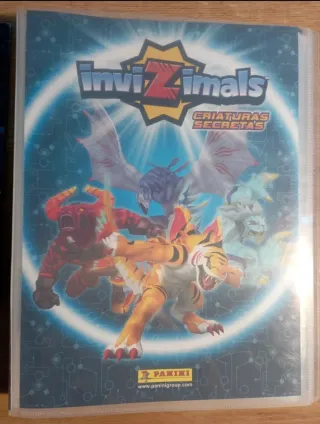 Álbum Invizimals vacío + revista + juego de cartas
