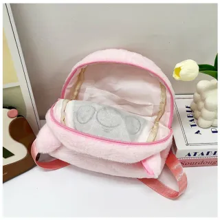 Original pequeña mochila peluche de Stitch,rosa.