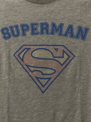 Camiseta Superman gris efecto lavado Talla S
