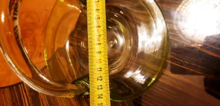 2 centro de mesa cesta cristal verde y transparent