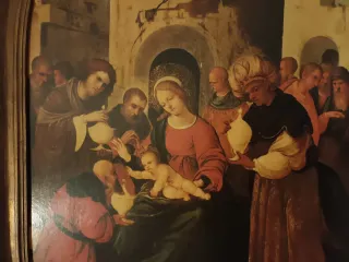 Quadro Vintage "Adoração dos Magos" Talha Dourada