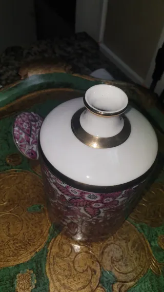 2 Potes Cerâmica Coimbra Rosa e Branco