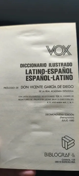 Diccionario LATINO Español