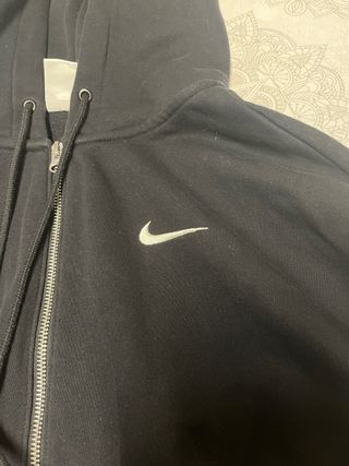 Chaqueta Nike Negra Cremallera Capucha