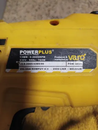 Taladro percutor amarillo