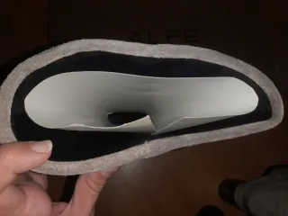 Botas altas grises de ante