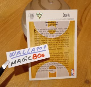 CROMO DRAZEN PETROVIC UPPER DECK NBA NETS #188 '92