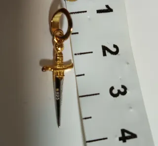 Charm Daga NOT TODAY Plata y Oro