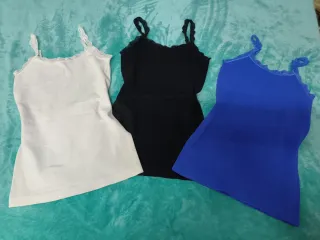 Lote 3 Camisetas Tirantes Encaje