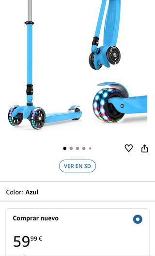 Patinete 3 Ruedas Azul