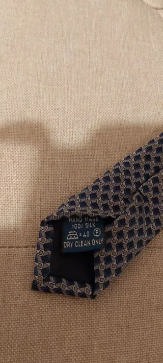 Corbata Cortefiel Seda Natural Azul y Gris