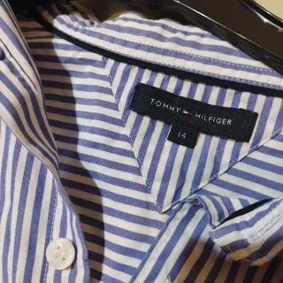 Camisa Tommy Hilfiger Rayas Azul y Blanco