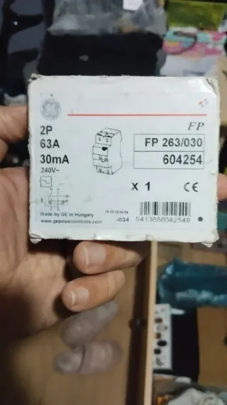 Interruptor Diferencial GE 2P 63A 30mA