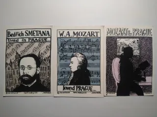 Tarjetas Arte Praga. Jiri Votruba. Impresas a mano