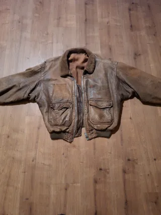 Chaqueta Cuero Estilo Aviador
