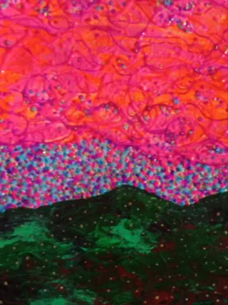 Arte original abstracto paisaje