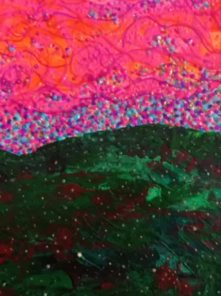 Arte original abstracto paisaje