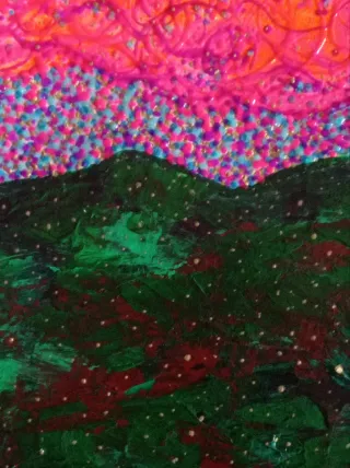 Arte original abstracto paisaje