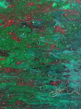 Arte original abstracto paisaje