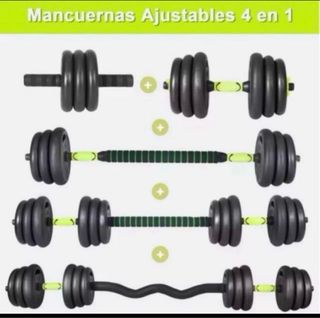 Set Mancuernas Ajustables 20kg Verdes