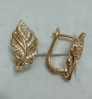 Pendientes Vintage Chapado Oro Circonitas