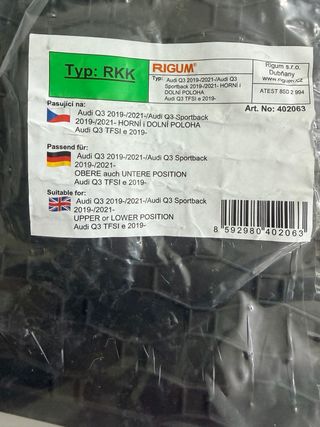 Tappetini in gomma Audi Q3