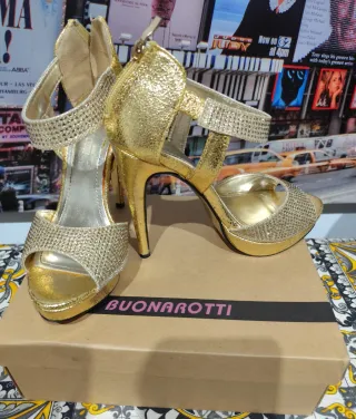 Sandalias de fiesta BUONAROTTI doradas