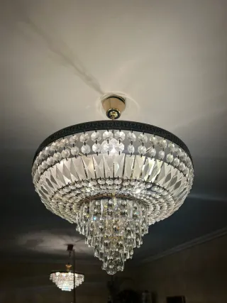 Lámpara de araña de cristal