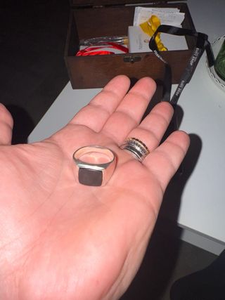 Anillo Plata 925 Piedra Negra Jose Luis