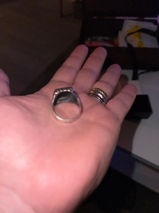 Anillo de plata 925 con piedra negra