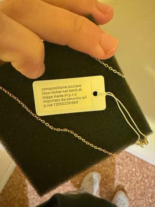 Collana con iniziale B oro