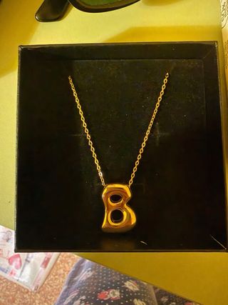 Collana con iniziale B oro