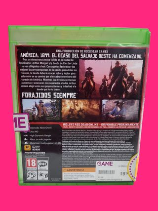 VIDEOJUEGO XBOX ONE RED DEAD REDEMPTION II