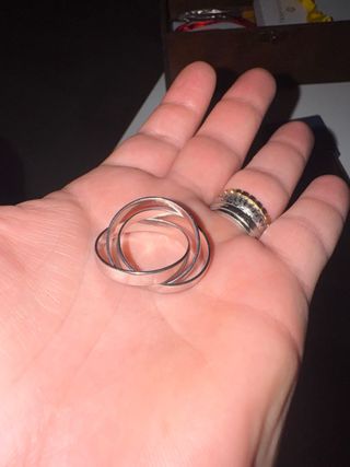 Alianza plata 925 de oro vivo nueva en caja