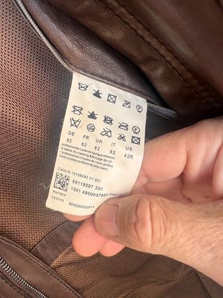 Cazadora Piel Hugo Boss Marrón Hombre