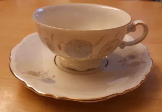 Servizio Tè pregiata Porcellana Bavaria Oro Bianco