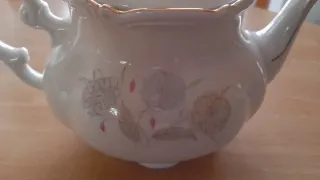 Servizio Tè pregiata Porcellana Bavaria Oro Bianco