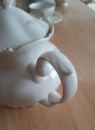 Servizio Tè pregiata Porcellana Bavaria Oro Bianco