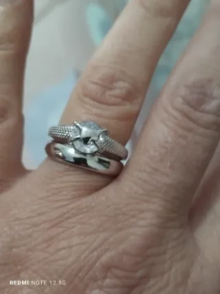 Anillo Circonita Blanco Talla Ajustable