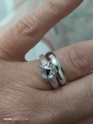 Anillo Circonita Blanco Talla Ajustable