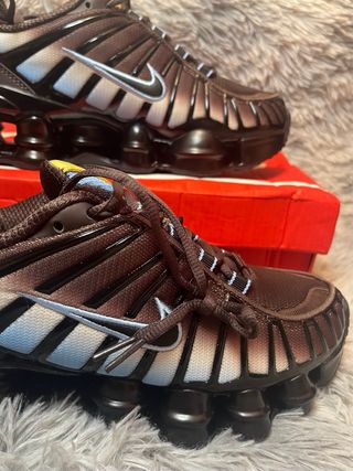 Nike Shox TL - Marrón/Azul "Sunset" estilo y2k