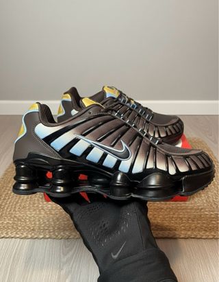 Nike Shox TL - Marrón/Azul "Sunset" estilo y2k