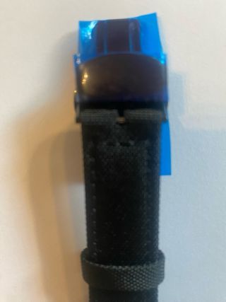 Cinturino nylon canvas nero 20mm fibbia farfalla