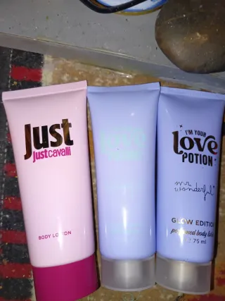 Lote 3 Lociones Corporales Just Cavalli y Mr. Wond