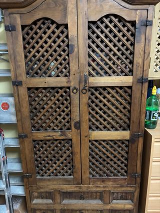 Armadio Rustico Portabottiglie in Legno