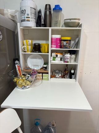 Mesa plegable cocina y 2 taburetes