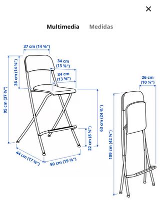 Mesa plegable cocina y 2 taburetes