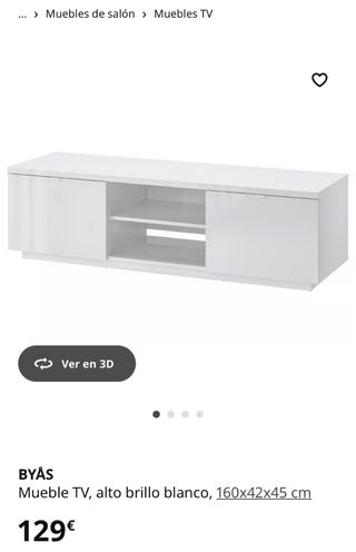 Mueble TV blanco y madera