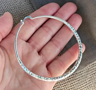 Pendientes de Plata Aro 7cm